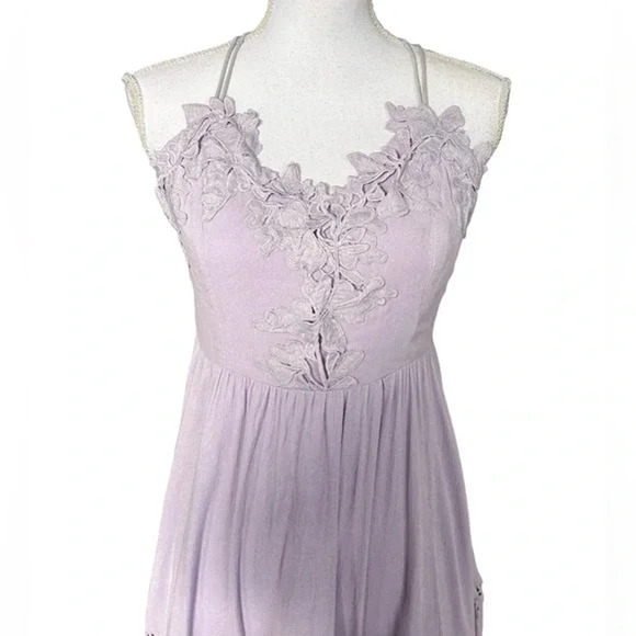 Sisters Of The Tribe Purple Lace Cami Mini Dress Size 12 - Picture 4 of 13